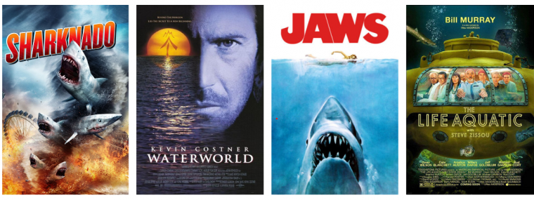 graphics ads for four movies
