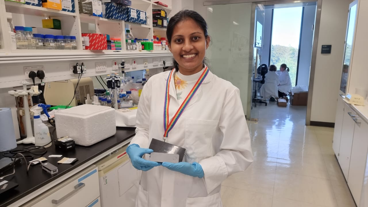 Lankika Anjani in the lab.