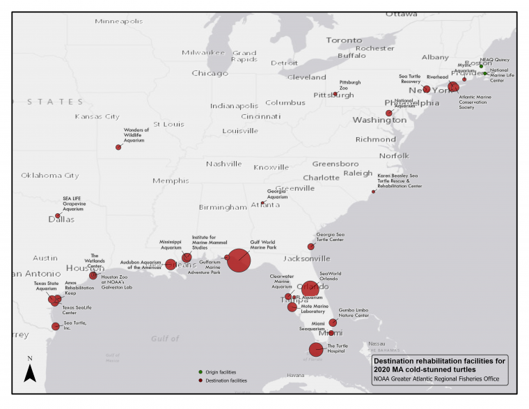 map of eastern and southern United States