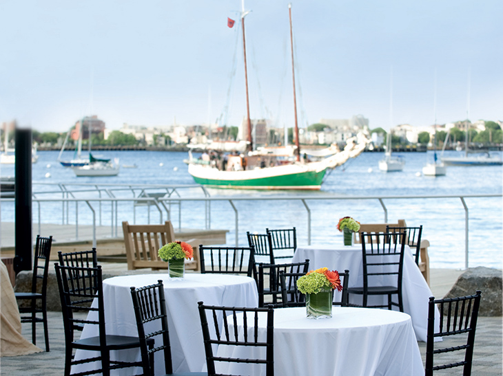 Special event set-up on our Harbor View Terrace