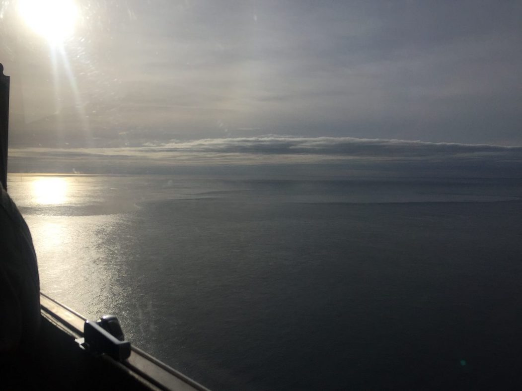 View of the ocean with clear skies