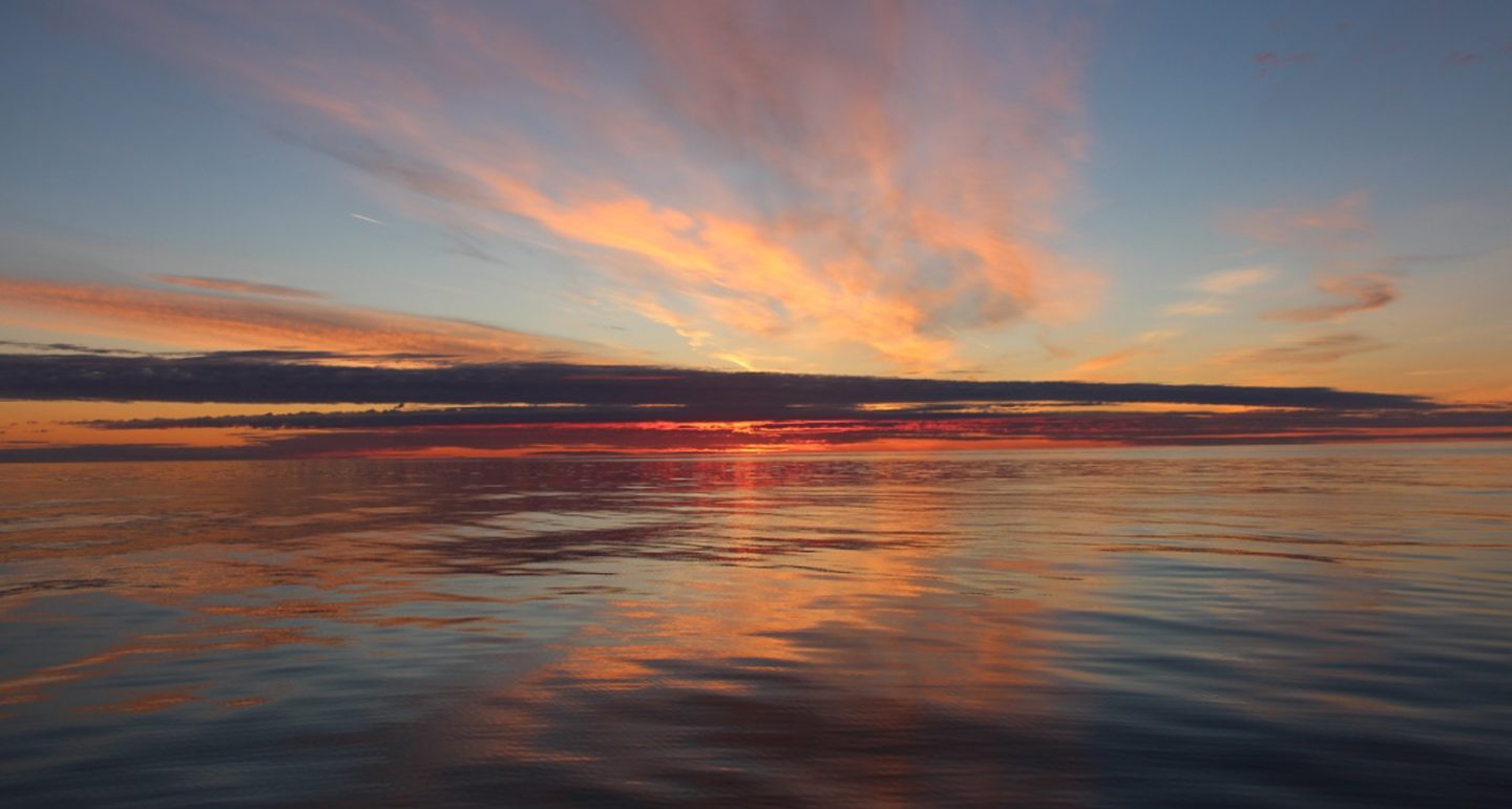 Sunset at sea