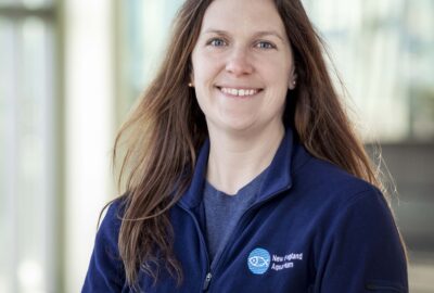 Staff member of the New England Aquarium's Marine Mammal Center. Photo by Caitlin Cunningham Photography.