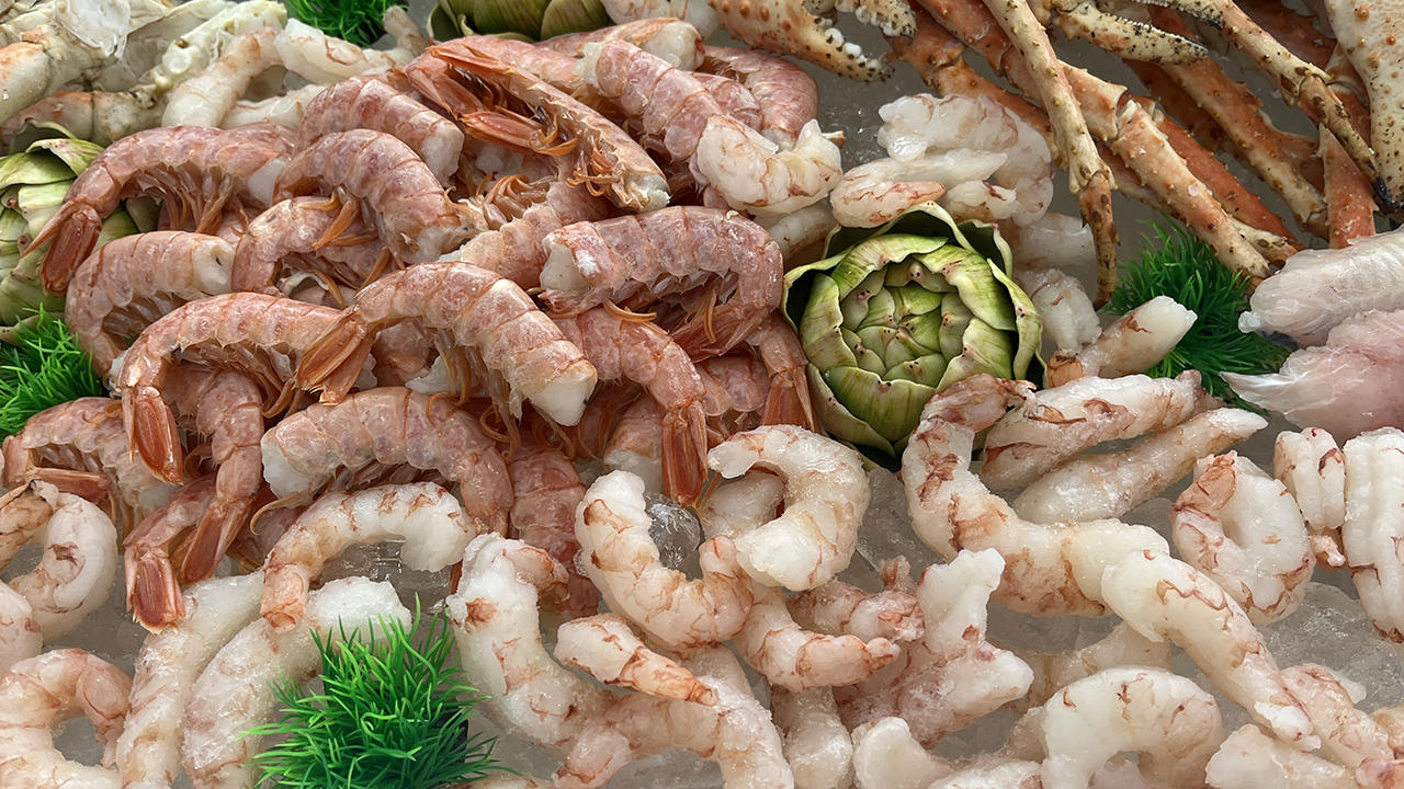 A display of seafood at SENA