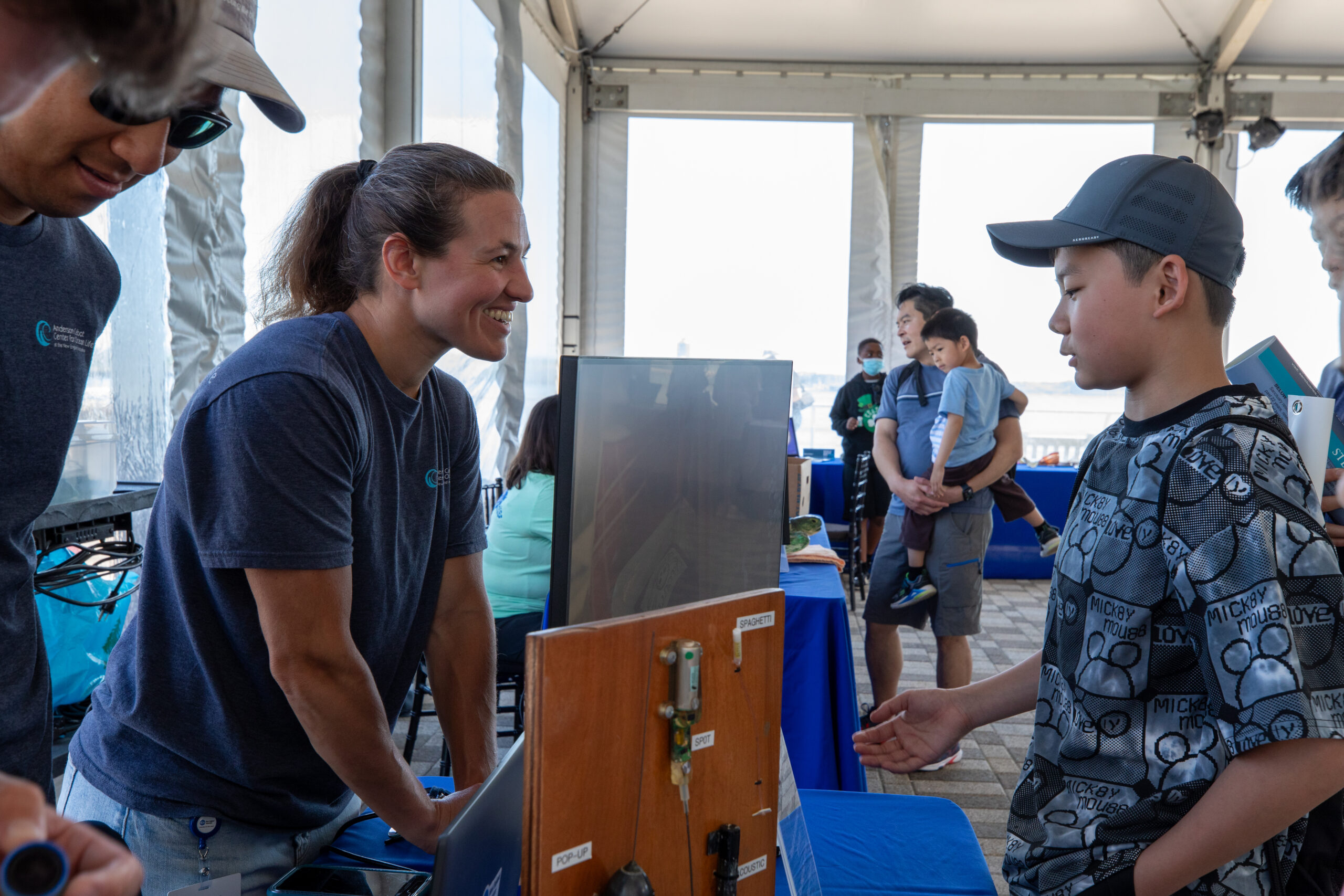 Scientists from the Anderson Cabot Center for Ocean Life at World Ocean Day 2024.