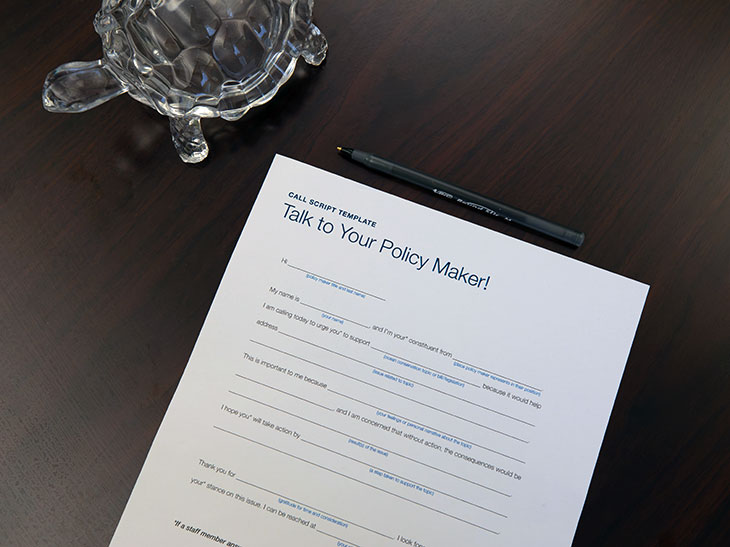 Template for contacting policymakers